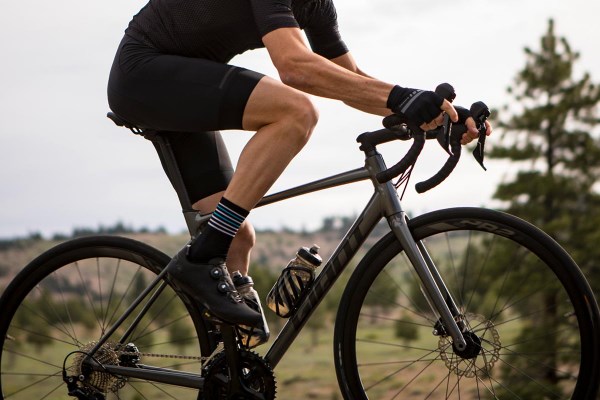 Road cyclist on a Giant bike